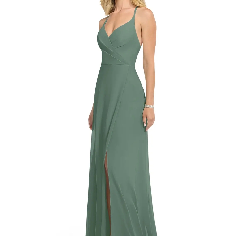 Azazie Eucalyptus Davis Bridesmaid Dress